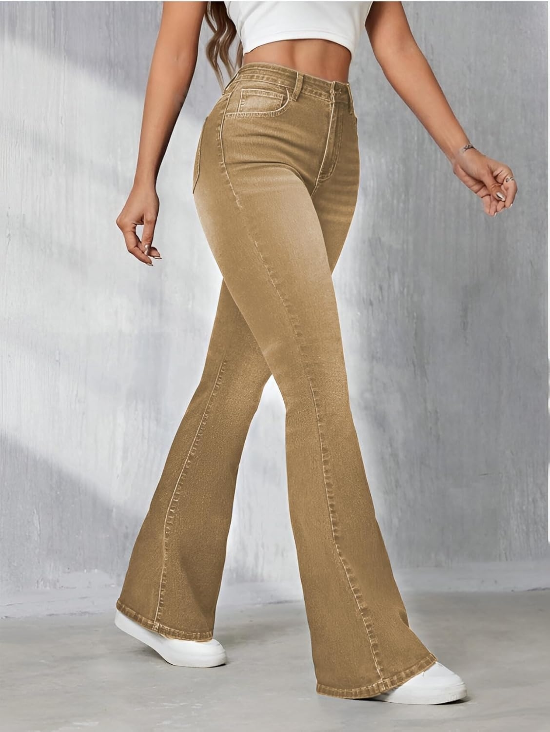 Ben Martin Women’s High Waist Jeans || Flared Bell Bottom Bootcut Pants || Wide Leg Stretch Denim – Perfect for Travel, Party & Everyday Use Sizes 26 to 40 (0) - Image 9