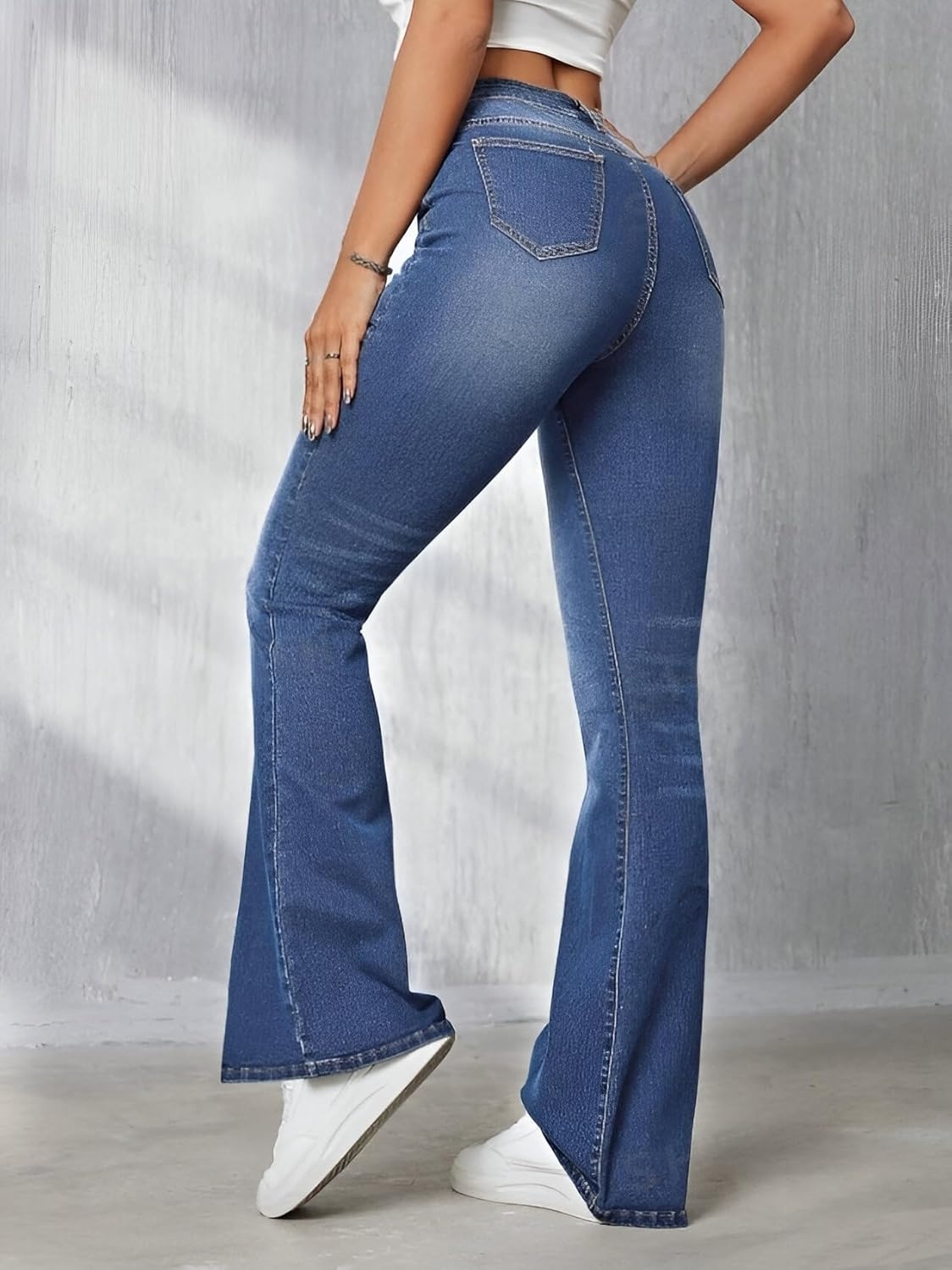 Ben Martin Women’s High Waist Jeans || Flared Bell Bottom Bootcut Pants || Wide Leg Stretch Denim – Perfect for Travel, Party & Everyday Use Sizes 26 to 40 (0) - Image 20