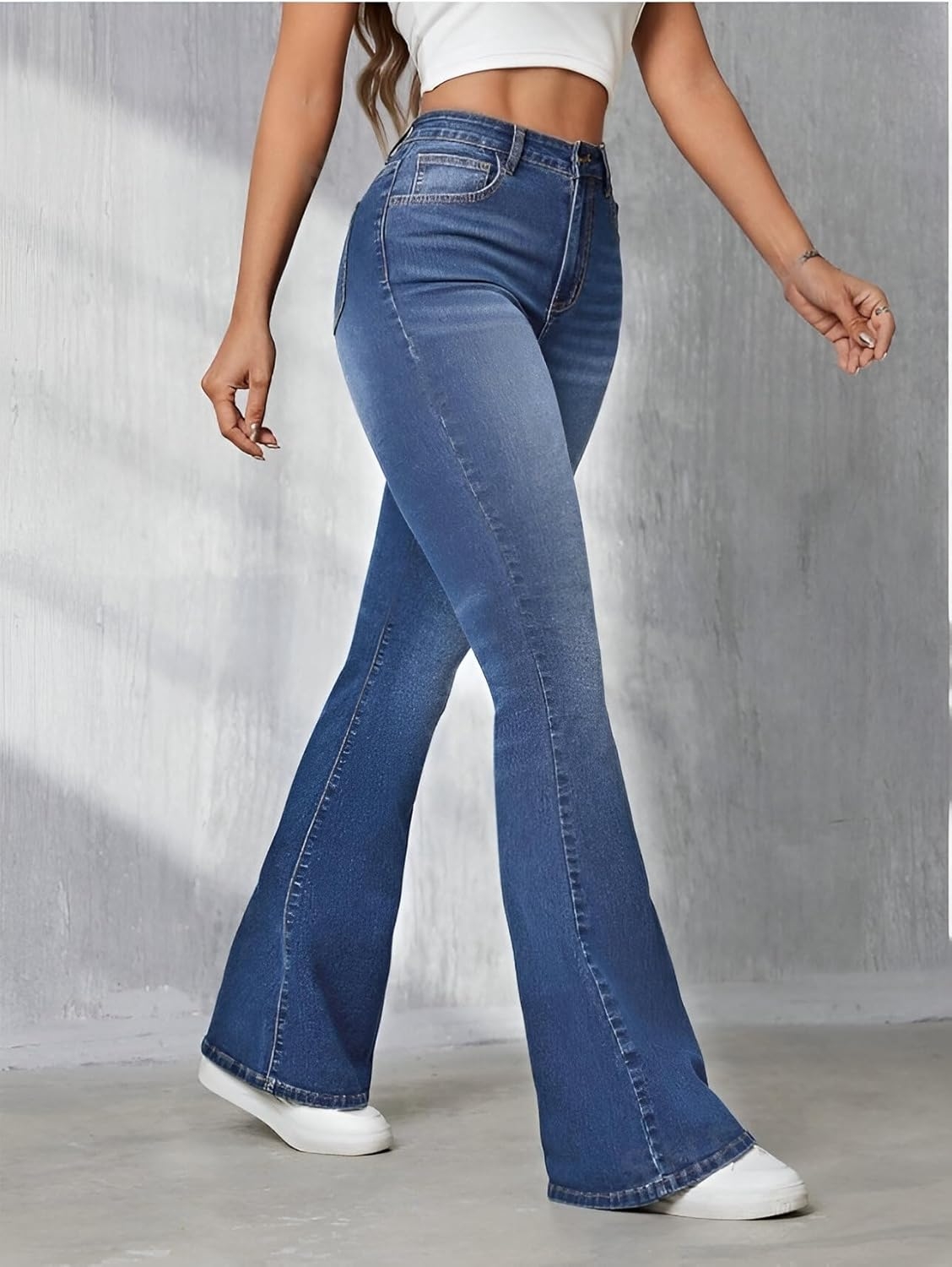 Ben Martin Women’s High Waist Jeans || Flared Bell Bottom Bootcut Pants || Wide Leg Stretch Denim – Perfect for Travel, Party & Everyday Use Sizes 26 to 40 (0) - Image 21