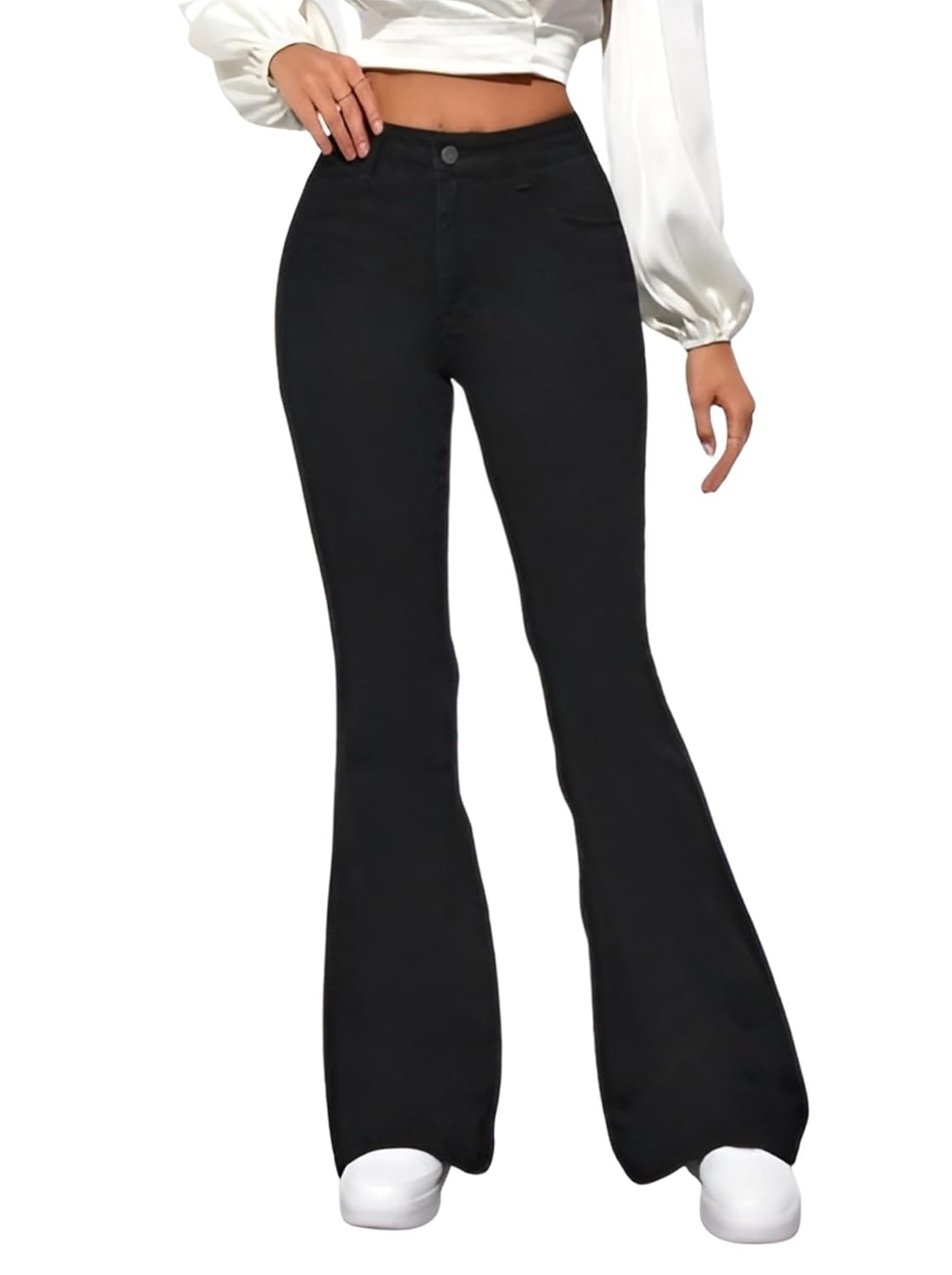 Ben Martin Women’s High Waist Jeans || Flared Bell Bottom Bootcut Pants || Wide Leg Stretch Denim – Perfect for Travel, Party & Everyday Use Sizes 26 to 40 (0) - Image 25