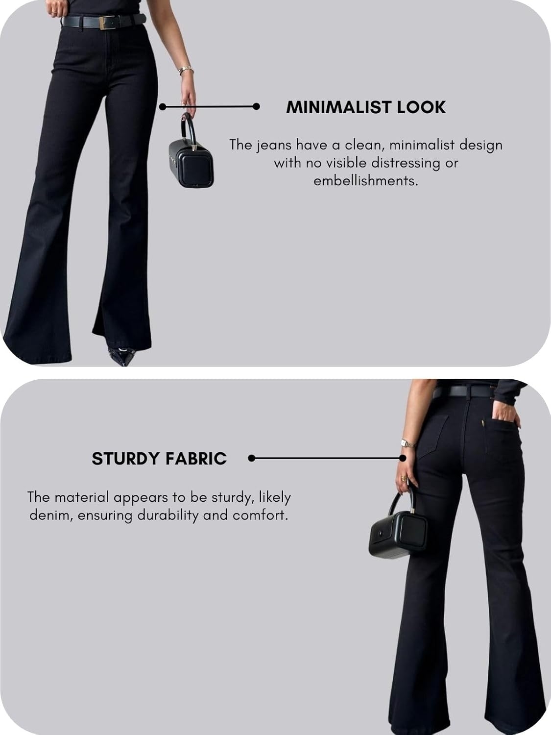 GRECIILOOKS Women High Rise High Waist Jeans Wide Leg Straight Fit Denim | Baggy Cargo Style Casual Pants Daily College Wear - Image 4