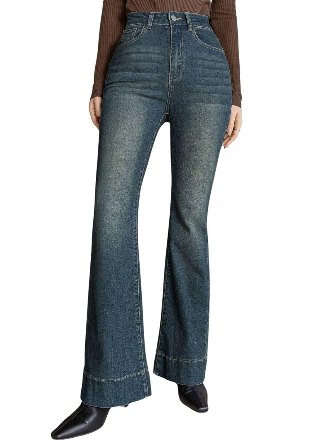 GRECIILOOKS Women High Rise High Waist Jeans Wide Leg Straight Fit Denim | Baggy Cargo Style Casual Pants Daily College Wear - Image 7