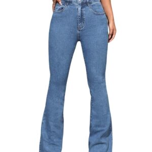 KOTTY Women's Cotton Lycra Blend Boot Cut Leg Jeans