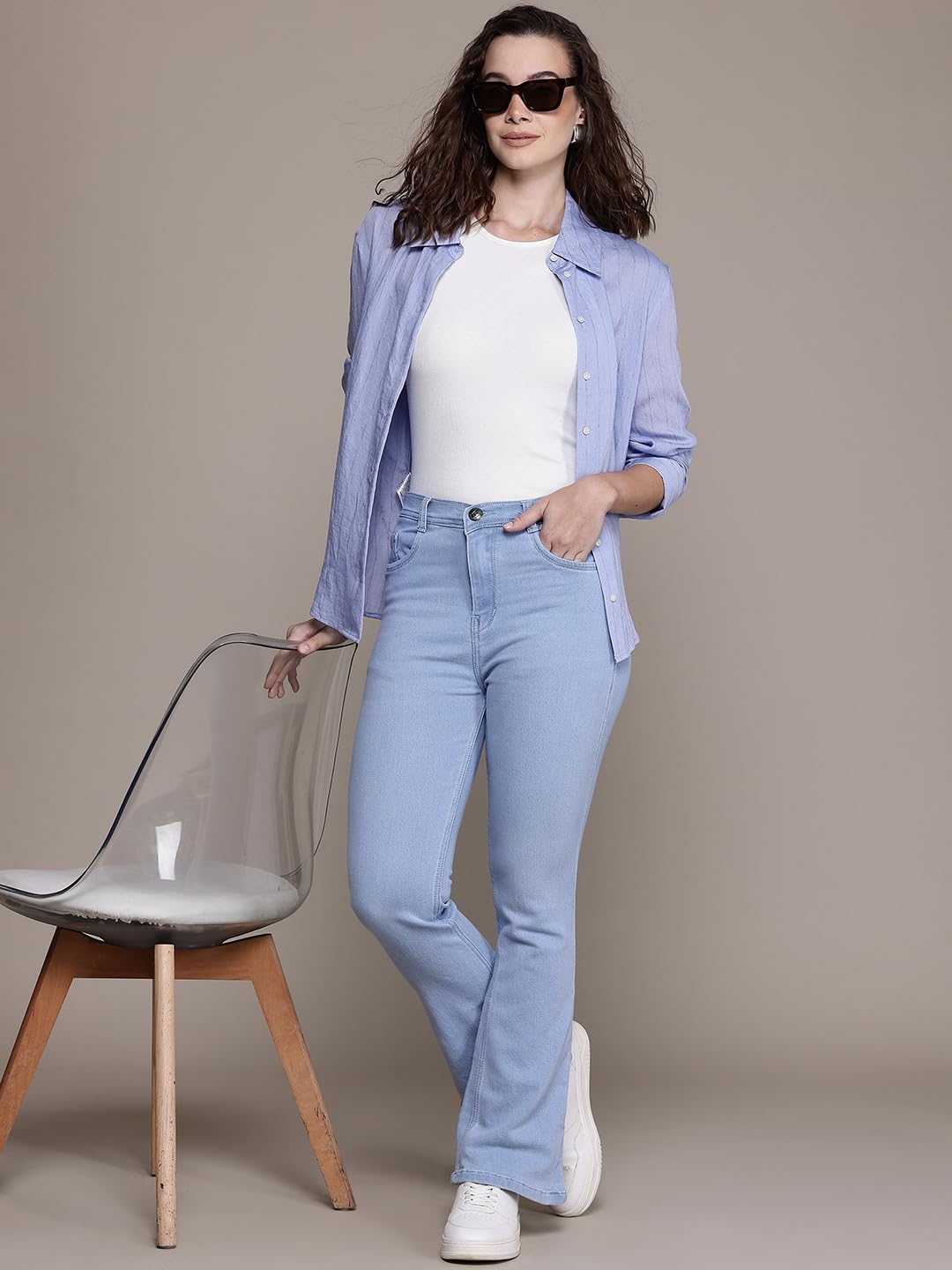 Nifty Women's Denim Stretchable High Waist Bootcut Jeans - Image 10