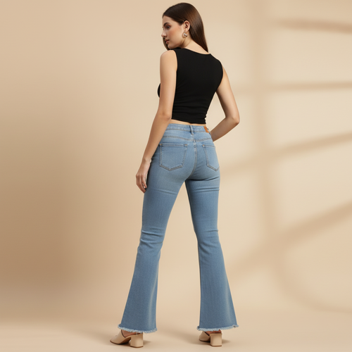 Women – Stylish Slim Fit with Bell Shape Leg - Image 4