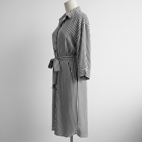 Shirt Dress | Knee Length Dresses | Loose Fit | Button-Down | 3/4 Sleeve | Vacation Outfit - Image 14