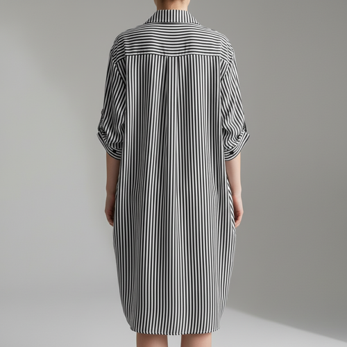 Shirt Dress | Knee Length Dresses | Loose Fit | Button-Down | 3/4 Sleeve | Vacation Outfit - Image 15