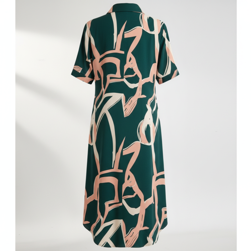 Shirt Dress | Knee Length Dresses | Loose Fit | Button-Down | 3/4 Sleeve | Vacation Outfit - Image 16