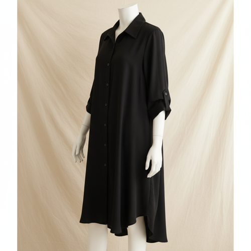 Shirt Dress | Knee Length Dresses | Loose Fit | Button-Down | 3/4 Sleeve | Vacation Outfit - Image 22