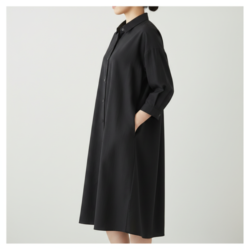 Shirt Dress | Knee Length Dresses | Loose Fit | Button-Down | 3/4 Sleeve | Vacation Outfit - Image 24