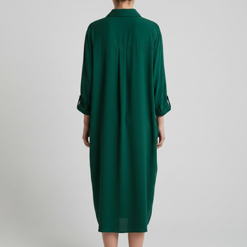 Shirt Dress | Knee Length Dresses | Loose Fit | Button-Down | 3/4 Sleeve | Vacation Outfit - Image 29