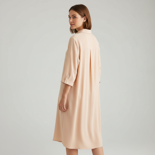 Shirt Dress | Knee Length Dresses | Loose Fit | Button-Down | 3/4 Sleeve | Vacation Outfit - Image 8
