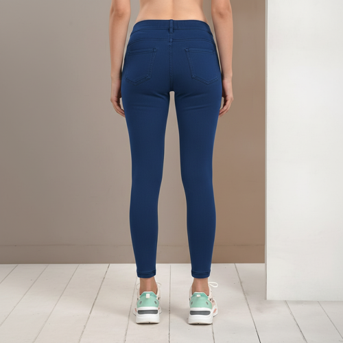 Women’s Solid Mid Rise | Rich Cotton Knitted Fabric | Regular Length | Pack of 1 - Image 33