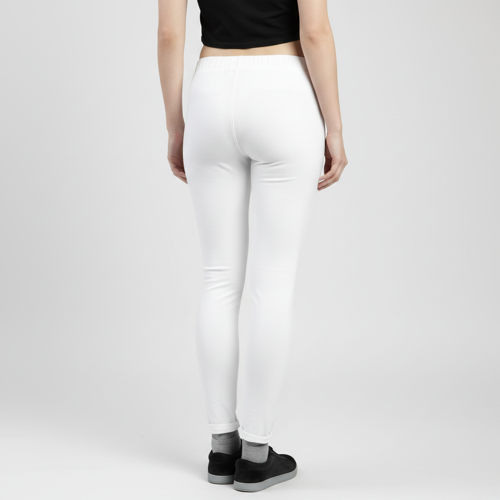 Women’s Solid Mid Rise | Rich Cotton Knitted Fabric | Regular Length | Pack of 1 - Image 25