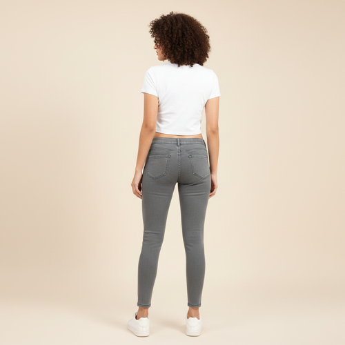 Women’s Solid Mid Rise | Rich Cotton Knitted Fabric | Regular Length | Pack of 1 - Image 16