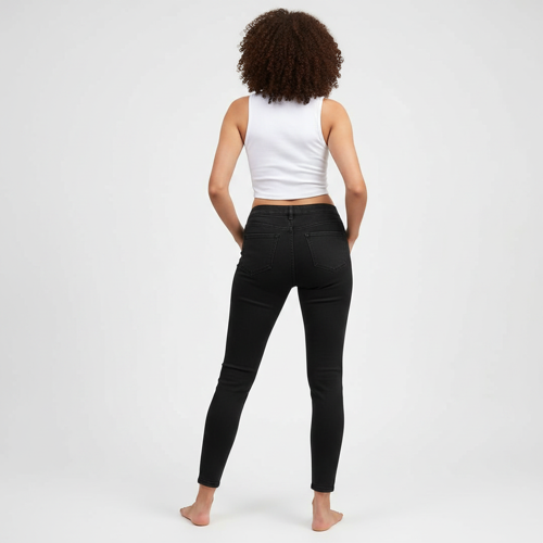 Women’s Solid Mid Rise | Rich Cotton Knitted Fabric | Regular Length | Pack of 1 - Image 36