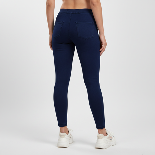 Women’s Solid Mid Rise | Rich Cotton Knitted Fabric | Regular Length | Pack of 1 - Image 37