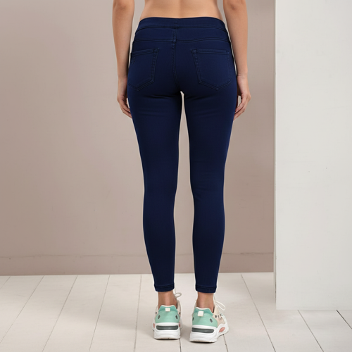 Women’s Solid Mid Rise | Rich Cotton Knitted Fabric | Regular Length | Pack of 1 - Image 40