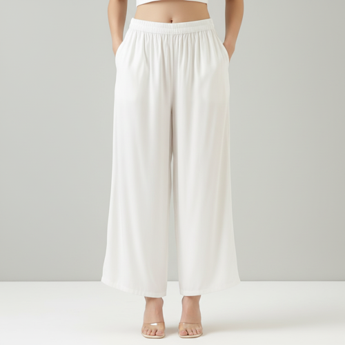 Palazzo for Women in Soft Viscose Fabric | Regular Fit with Mid Rise Waist & Deep Pockets | Versatile for Formal & Casual Wear - Image 54