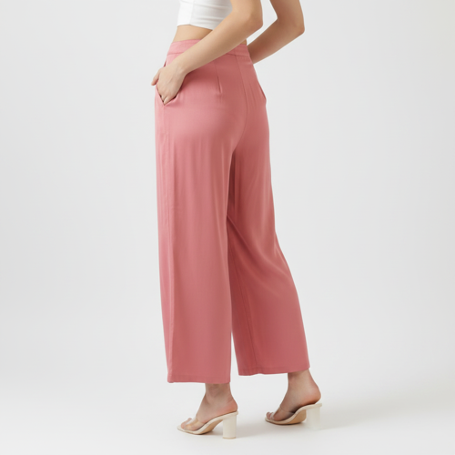 Palazzo for Women in Soft Viscose Fabric | Regular Fit with Mid Rise Waist & Deep Pockets | Versatile for Formal & Casual Wear - Image 42