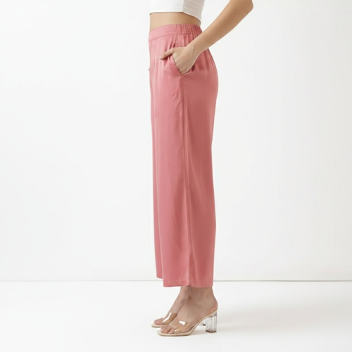 Palazzo for Women in Soft Viscose Fabric | Regular Fit with Mid Rise Waist & Deep Pockets | Versatile for Formal & Casual Wear - Image 44