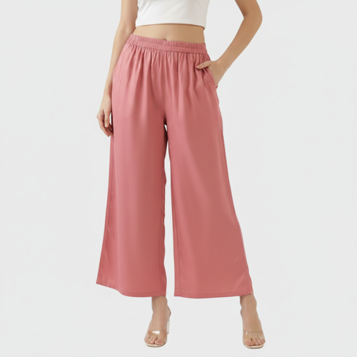 Palazzo for Women in Soft Viscose Fabric | Regular Fit with Mid Rise Waist & Deep Pockets | Versatile for Formal & Casual Wear - Image 45