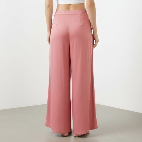 Palazzo for Women in Soft Viscose Fabric | Regular Fit with Mid Rise Waist & Deep Pockets | Versatile for Formal & Casual Wear - Image 48