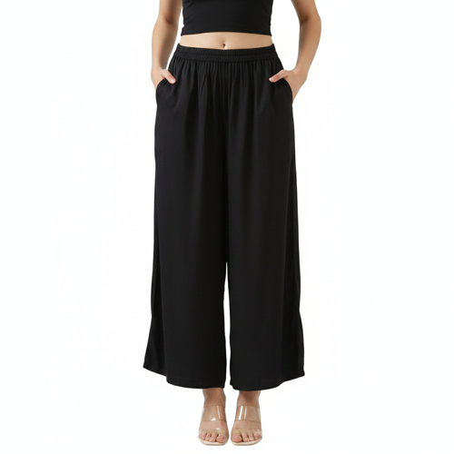 Palazzo for Women in Soft Viscose Fabric | Regular Fit with Mid Rise Waist & Deep Pockets | Versatile for Formal & Casual Wear - Image 40