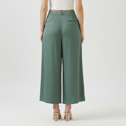 Palazzo for Women in Soft Viscose Fabric | Regular Fit with Mid Rise Waist & Deep Pockets | Versatile for Formal & Casual Wear - Image 34