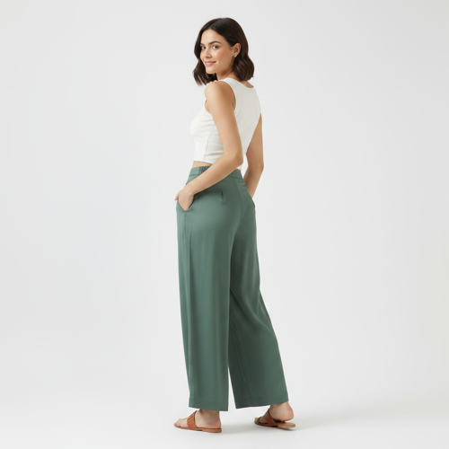 Palazzo for Women in Soft Viscose Fabric | Regular Fit with Mid Rise Waist & Deep Pockets | Versatile for Formal & Casual Wear - Image 31