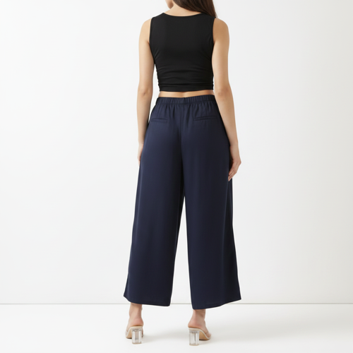 Palazzo for Women in Soft Viscose Fabric | Regular Fit with Mid Rise Waist & Deep Pockets | Versatile for Formal & Casual Wear - Image 26