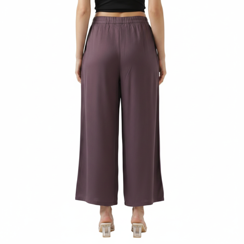 Palazzo for Women in Soft Viscose Fabric | Regular Fit with Mid Rise Waist & Deep Pockets | Versatile for Formal & Casual Wear - Image 24