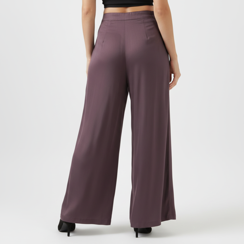Palazzo for Women in Soft Viscose Fabric | Regular Fit with Mid Rise Waist & Deep Pockets | Versatile for Formal & Casual Wear - Image 13