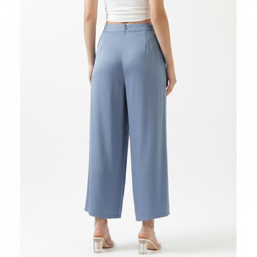 Palazzo for Women in Soft Viscose Fabric | Regular Fit with Mid Rise Waist & Deep Pockets | Versatile for Formal & Casual Wear - Image 15
