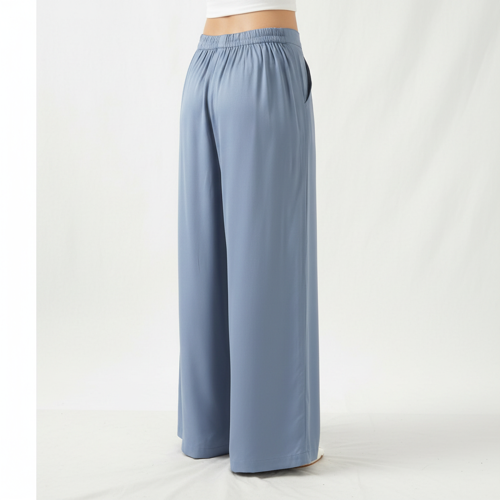 Palazzo for Women in Soft Viscose Fabric | Regular Fit with Mid Rise Waist & Deep Pockets | Versatile for Formal & Casual Wear - Image 9