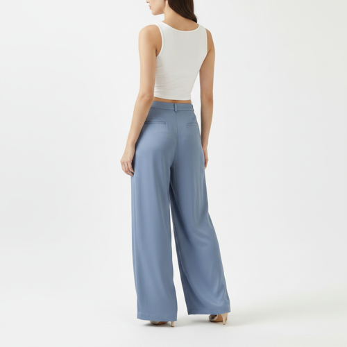 Palazzo for Women in Soft Viscose Fabric | Regular Fit with Mid Rise Waist & Deep Pockets | Versatile for Formal & Casual Wear - Image 10