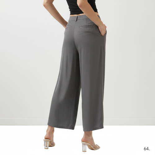 Palazzo for Women in Soft Viscose Fabric | Regular Fit with Mid Rise Waist & Deep Pockets | Versatile for Formal & Casual Wear - Image 11