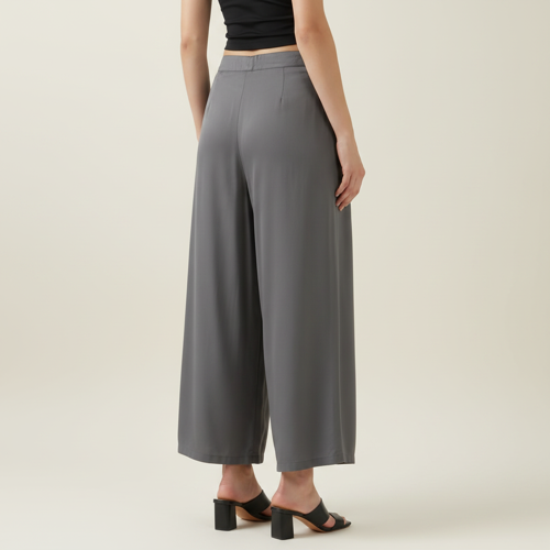 Palazzo for Women in Soft Viscose Fabric | Regular Fit with Mid Rise Waist & Deep Pockets | Versatile for Formal & Casual Wear - Image 12