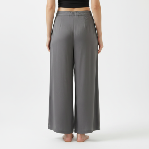 Palazzo for Women in Soft Viscose Fabric | Regular Fit with Mid Rise Waist & Deep Pockets | Versatile for Formal & Casual Wear - Image 2