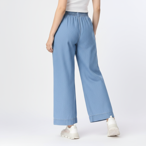 Jeans – High-Rise | 100% Cotton | Enzyme Wash | Elasticated Waistband | Jeans for Women (Available in Plus Sizes) - Image 3