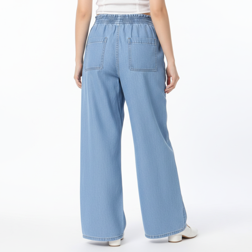 Jeans – High-Rise | 100% Cotton | Enzyme Wash | Elasticated Waistband | Jeans for Women (Available in Plus Sizes) - Image 4
