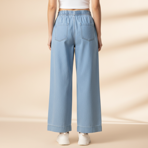 Jeans – High-Rise | 100% Cotton | Enzyme Wash | Elasticated Waistband | Jeans for Women (Available in Plus Sizes) - Image 5