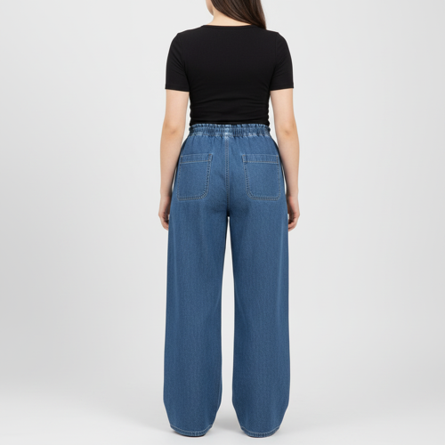 Jeans – High-Rise | 100% Cotton | Enzyme Wash | Elasticated Waistband | Jeans for Women (Available in Plus Sizes) - Image 9