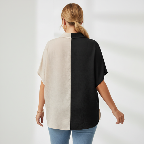 Women – Korean Casual Short Sleeve Loose Fit Top | Plus Size Summer Wear for Girls & Women - Image 5