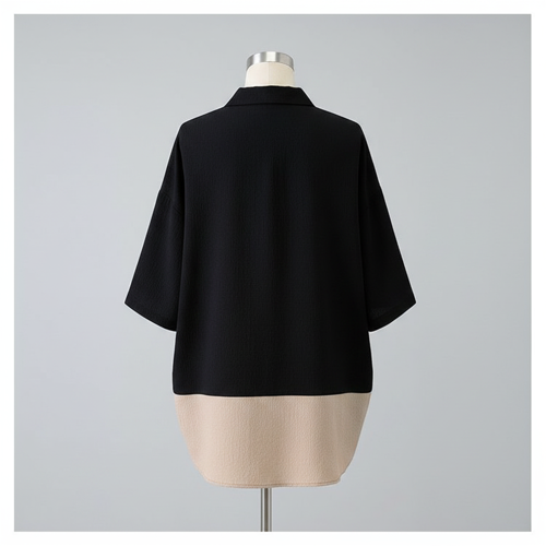 Women – Korean Casual Short Sleeve Loose Fit Top | Plus Size Summer Wear for Girls & Women - Image 3