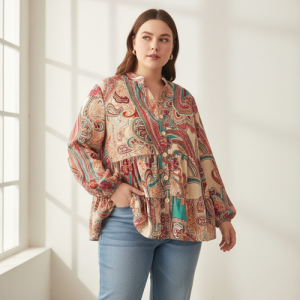 Women – Korean Style Long Sleeve Oversized Button Down | Plus Size Workwear Top for Office & Casual Wear