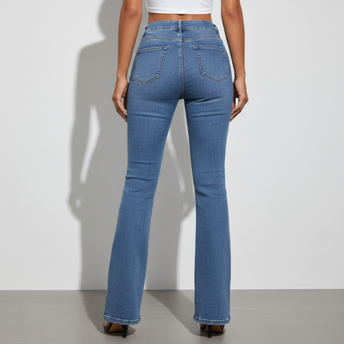 Women Bootcut Jeans – Cotton Blend - Image 3