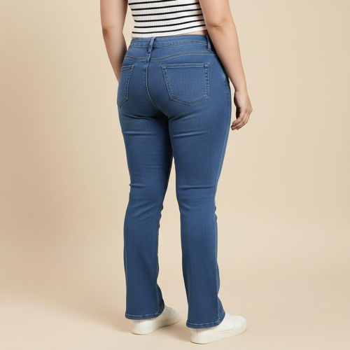 Women Bootcut Jeans – Cotton Blend - Image 4