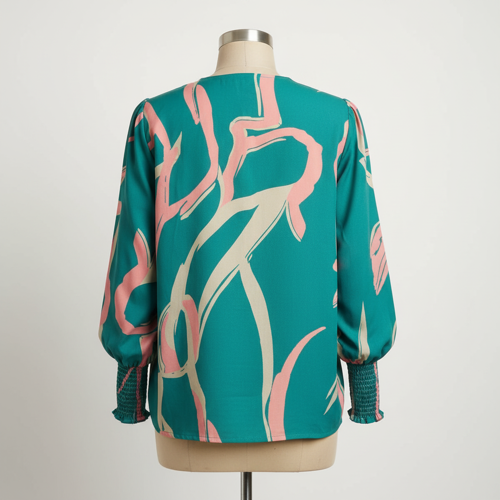Women Rayon Regular Top Green 2XL - Image 4