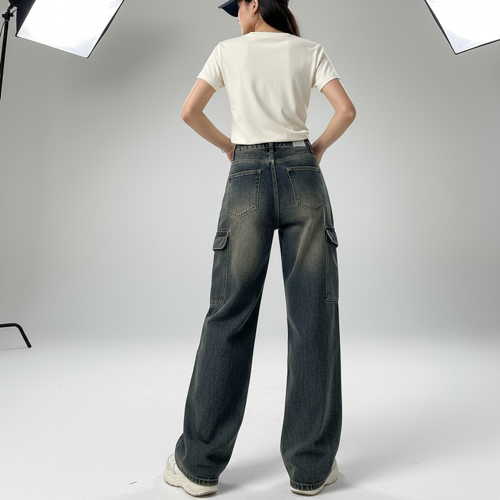 Pants | Casual Fit Trousers with Utility Pocket Design - Image 7